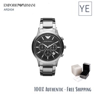 Emporio armani Watch men AR2434 Quartz watch for men Classic Chronograph Stainless Steel Men Watch 43mm dialArmani watch Armani Armani watch