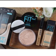 Paket Kosmetik Super Lengkap 10 in 1 Bedak Tabur Maybelline / Paket Kecantikan / Satu Set Kecantikan