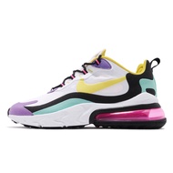Nike Casual Shoes Air Max 270 React White Yellow Purple Cushion Men's Sports [ACS] AO4971-101