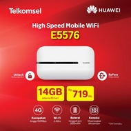Modem Mifi 4G Huawei E5576 Free Telkomsel 14Gb Garansi Resmi