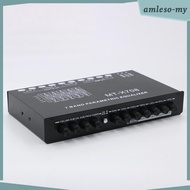 [AmlesoMY] 7 Band Parametric Equalizer, 7 Band Car Audio Equalizer, 12V Subwoofer GAIN
