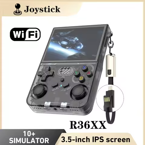 R36XX Retro Handheld Game Console, Linux, 3.5-inch IPS Screen, 64/128GB Games, Wi-Fi Live Video - Ho