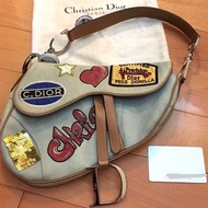 Christian Dior saddle bag  CD 丹寧包 塗鴉 馬鞍包 古董包 收藏品 全球限量