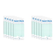 10 Pack Guest Check Books Server Note Pads for Restaurant Green Waiter Checkbook Restaurant Order Pa