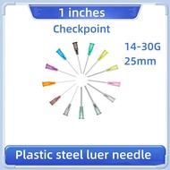 1-inch 14-30G flat-mouth plastic steel dispensing needle, stainless steel metal dispensing needle, n