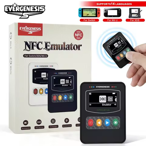 For Amiibo Smart NFC Emulator Pixl.Js iNFC OLED Bluetooth Chargeable Simulator for Switch/Switch2 3D