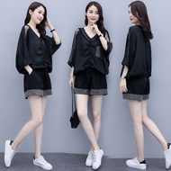 大碼女裝上衣新款韩版 大碼 套裝 女 2024 新款 2025 Summer Casual Two-Piece Suit Set for Plus Size Women - Lightweight S