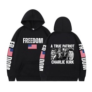 Charlie Kirk Hoodie Charlie Kirk Freedom Shirt Freedom Hoodie Pray for Shirt Unsiex Long Sleeve Patr