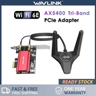 Wavlink 2023 AX5400M New 6E Network Card PCIe, Tri-Band WiFi Receiver AX210 with 5.3 Bluetooth, MU-M
