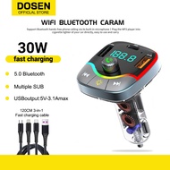 DOSEN Car Charger 4 IN 1 Type-C Charger Adapter Adjustable Angle Fast Charging for Cars (Retractable