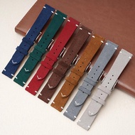 High Quality Suede Genuine Leather Watch Strap 20mm 22mm For Seiko Quick Release Watchband Accessories Vintage Handmade Band