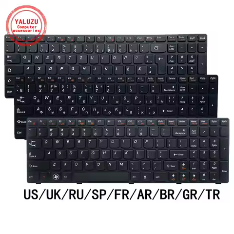 US/UK/RU/SP/FR/AR/BR/GR/TR NEW Laptop Keyboard For Lenovo G580/A/AM G585/A/G G590 G770/A G780 Z580/A