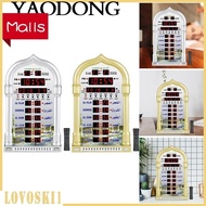 [Lovoski1] Azan Clock Mosque Prayer Clock Ramadan LCD Alarm Clock Calendar Decorative Music Playing Time Reminding