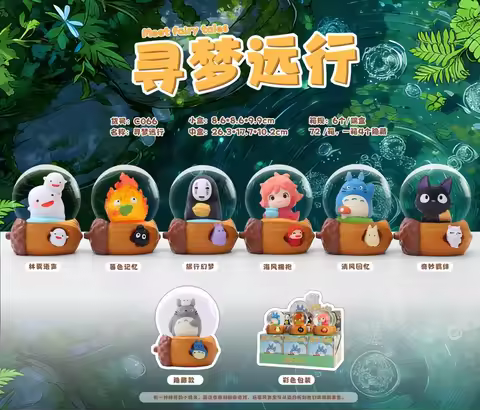Hayao Miyazaki Meet Fairy Tales Blind Box Studio Ghibli Snow Globe Figurines Desktop Ornament Collec