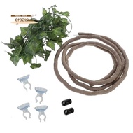 Reptile Bend-A-Branch Vines Flexible Leaves Pet Habitat Decor Climber Jungle Long Vines for Climbing