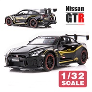 LEO 1:24 & 1:32 Nissan GTR R35 Skyline Ares โมเดลรถของเล่นสำหรับเด็กผู้ชายของเล่นเด็กของขวัญสำหรับเด