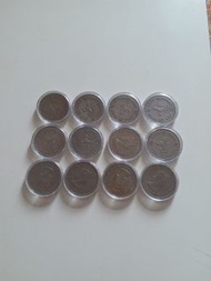 香港:前殖民地:(大一元硬幣):女皇頭:全部1960年kN版:共12個