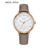 Solvil et Titus W06-03319-007 Women's Quartz Analogue Watch in White Dial and Leather Strap