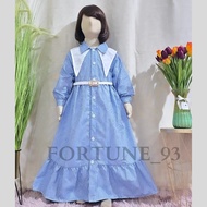 ✔️✔️Dress Anak Perempuan Import Korean Style Mix Rompi Jins Usia 3 - 10 Tahun Dress Anak Motif Salur