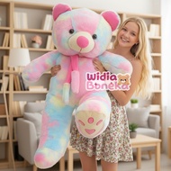 Rainbow Teddy Bear Doll with Jumbo Scarf 90cm Plushie