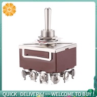 AC 380V 10A ON/OFF/ON 3 Positions 12 Pin Latching Toggle Switch 4PDT