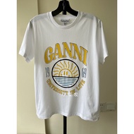 Ganni Sunflower Smiley Face Pattern Loose Round Neck Short Sleeve T-Shirt