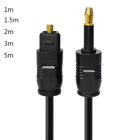 Digital Connector 3.5mm to Toslink Optical Fiber Cord SPDIF Line Audio Cable For Speaker Blu-ray Pla