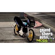 GTA V Mod Yamaha Rxz Boss Hitam Pipe On (AddOn/FiveM Ready/PC ONLY)