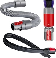 3-in-1 Vacuum Accessories Bundle for Dyson, 23'' Crevice Tool + 63'' Extension Hose + Scratch-free D