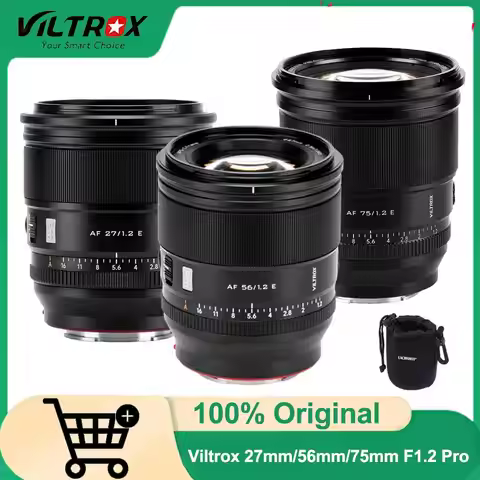Viltrox 56mm 27mm 75mm F1.2 Pro Auto Focus Prime Lens Large Aperture Lens for Sony E ZV-E10 A6400 A6