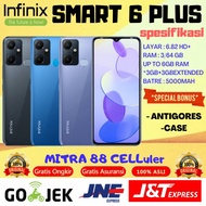 infinix smart 6 plus ram 3/64gb garansi resmi infinix indonesia - hitam ram 3/64gb