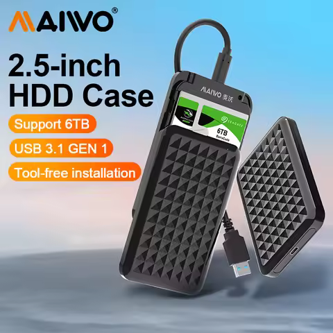 MAIWO 2.5 Inch HDD Case Portable Hard Drive Enclosure Type C SATA HDD SSD Case 6TB Hd Hard Disk Driv