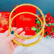 Kiềng cưới khoá vặn 2 chỉ 3 chỉ 5 chỉ bạc nguyên chất xi vàng 24k ( có thu lại )