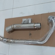 Kou mahachai SUPER open spec pipe 1set and big elbow for tmx 125 tmx 155 rusi tc125 rusi 150 rusi 17