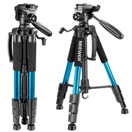 Neewer Blue 56 inches/142cm Aluminum Camera Tripod 3-Way Swivel Pan Head+Carrying Bag for Canon/Niko