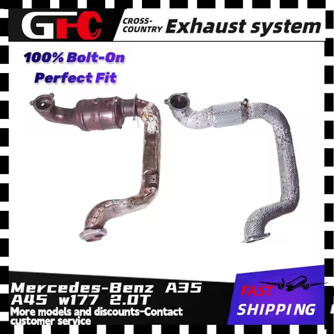 GFC catted downpipe,300 cell catalytic pipe High-performance suitable for 2019-2024 Mercedes-Benz A3