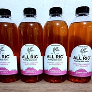 kombucha rose tea with cinnamon 1000ml/raw/live probiotics/less sugar