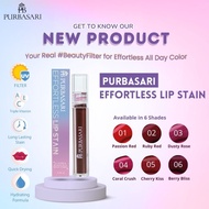 PURBASARI Effortless Lip Stain Liptint Lip Tint Liptint Waterproof Tahan Lama