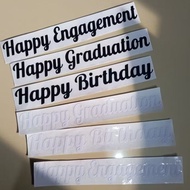 (20*2.5cm) custom cutting sticker Bouquet for happy birthday, happy graduation, happy anniversary, e
