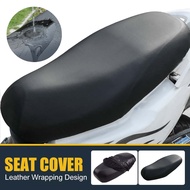 Black Motorcycle Seat Cover / PU Leather Seat Cover for Motorcycles Bicycles Electric Scooters / Moto Seat Accessories / Waterproof Dustproof Rainproof Sunscreen Motorcycle Cushion