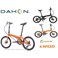 DAHON LAUNCH D8 Aluminum Folding Bike 20" (406) 8 Speed With Disc BRAKE Basikal Lipat Alloy