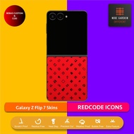 Garskin Skin Samsung Galaxy Z Flip 7 REDCODE ICONS Fullbody Backonly/ | Anti-scratch | Case | Vinyl 