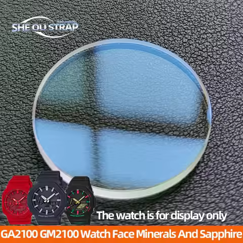 For Casio GA2100 GM2100 GA-2100 GA-B2100 Glass Watch Face Minerals And Sapphire Glass lens 2100 Crys