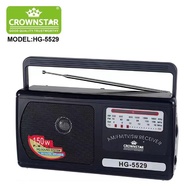 【Hot Sale】CROWNSTAR Electric Radio Speaker FM/AM/SW 4band radio AC power and Battery Power 150W Extr
