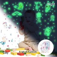 Underwater World Mermaid Decoration Self-Adhesive Wall Sticker YGP031Background Luminous Beast Stick