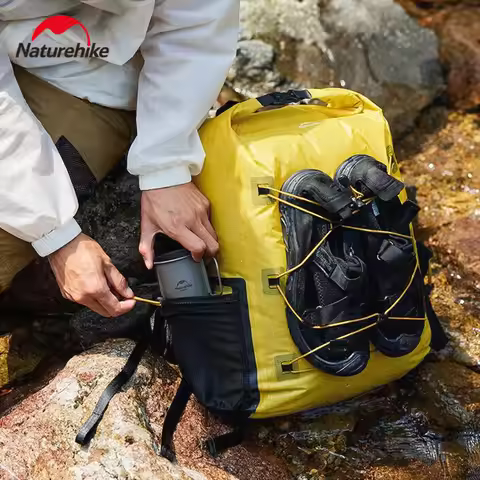 Naturehike 18L 25L Camping Waterproof Bag Ultralight 70D Nylon TPU Sports Backpack Shoulder Strap Br
