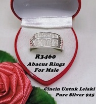 Genuine SILVER 925 Abacus Rings (Cincin Untuk Lelaki)
