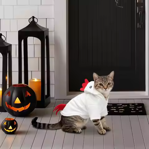 Dog Chicken Costume Funny Chicken Outfits Small Dog Thanksgiving Costume Suit For Medium Puppy Role 