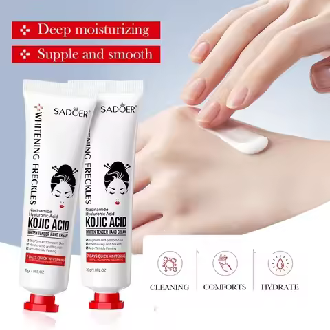 SADOER Kojic Acid Hand Cream Moisturizing Nourishing Brightening Hydrating Hand Creams Beauty Hands 