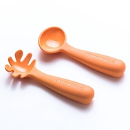 Farandole Small Noodle Fishing And Spoon Smart Learning Tableware Set Orange Design Made In Taiwan M